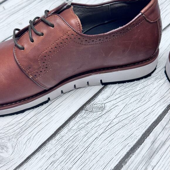 SR MAX Men's Brown Beaufort MaxTRAX Soft Toe Dress Shoe Slip Rest. Size 11.5 - Picture 5 of 8